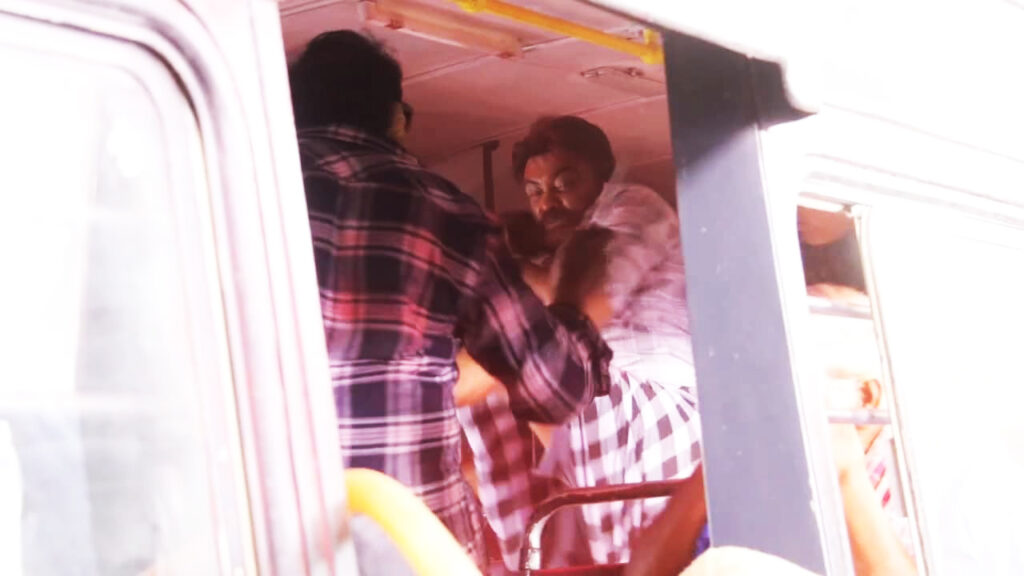 Udhaya's Accused bus fight scene